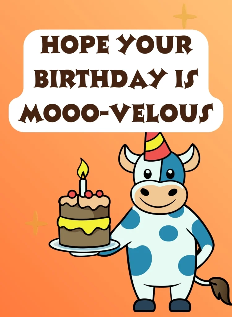 Birthday Cow Puns