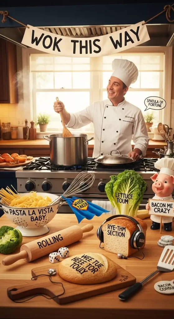 Cooking with Puns in the Kitchen