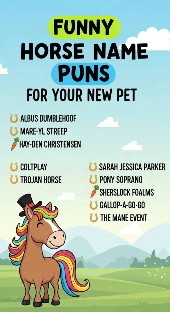 Funny Horse Name Puns for Your New Pet