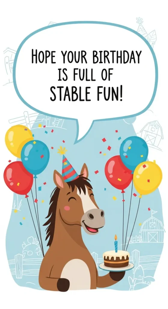 Horse Birthday Puns for Cards