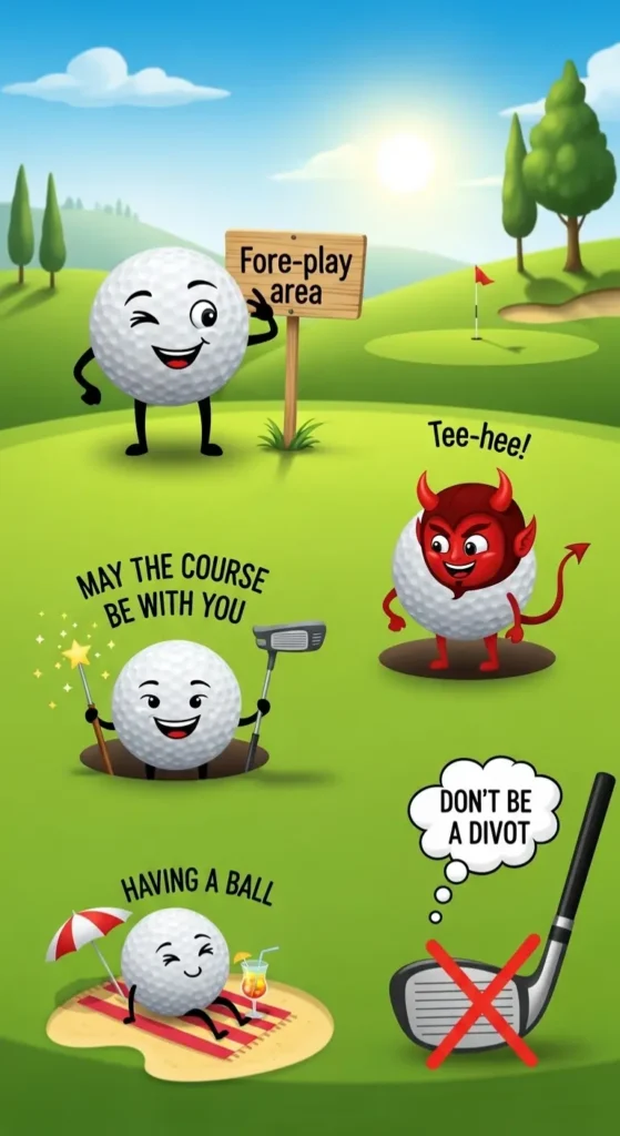 Naughty and Cheeky Golf Puns
