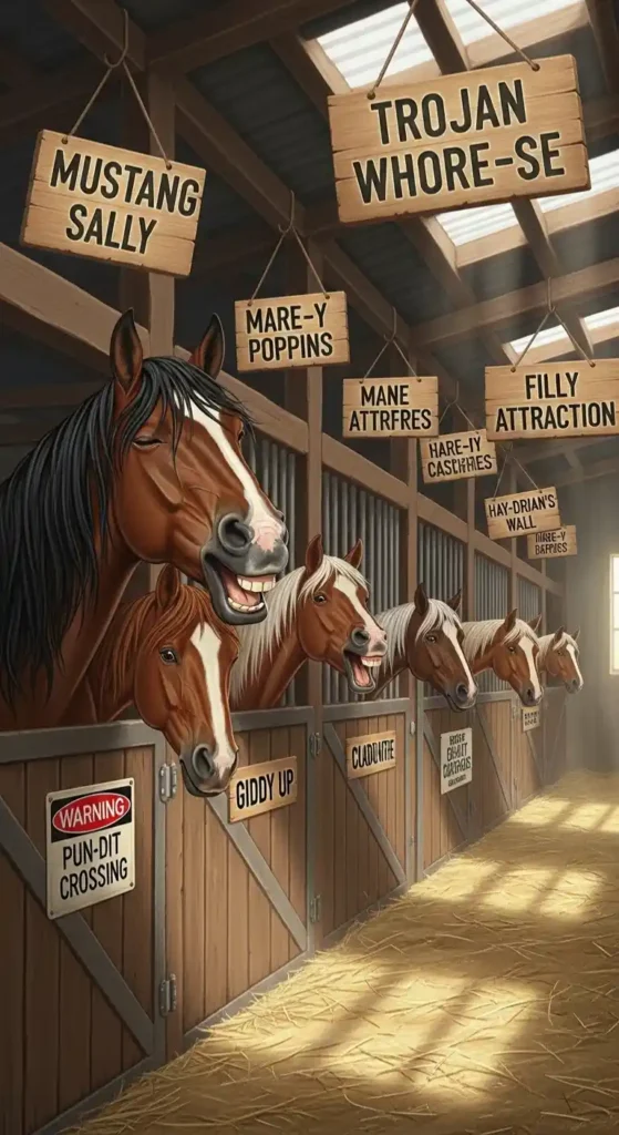 Naughty and Dirty Horse Names Puns