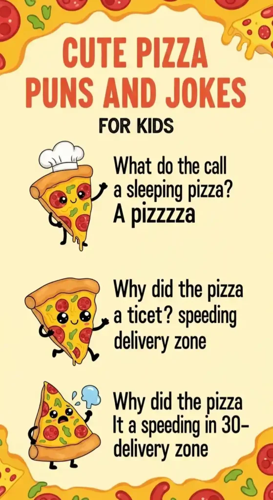 Cute Pizza Puns and Jokes for Kids