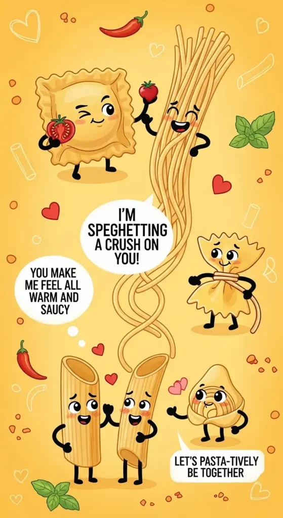 Pasta Love Puns and Flirty Pasta Puns
