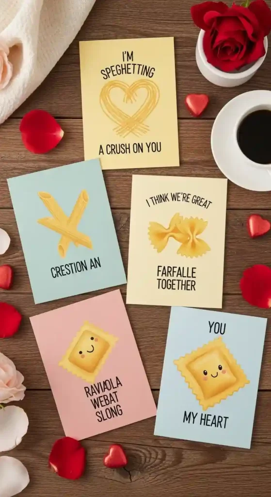 Pasta Valentine Puns for Sweet Cards