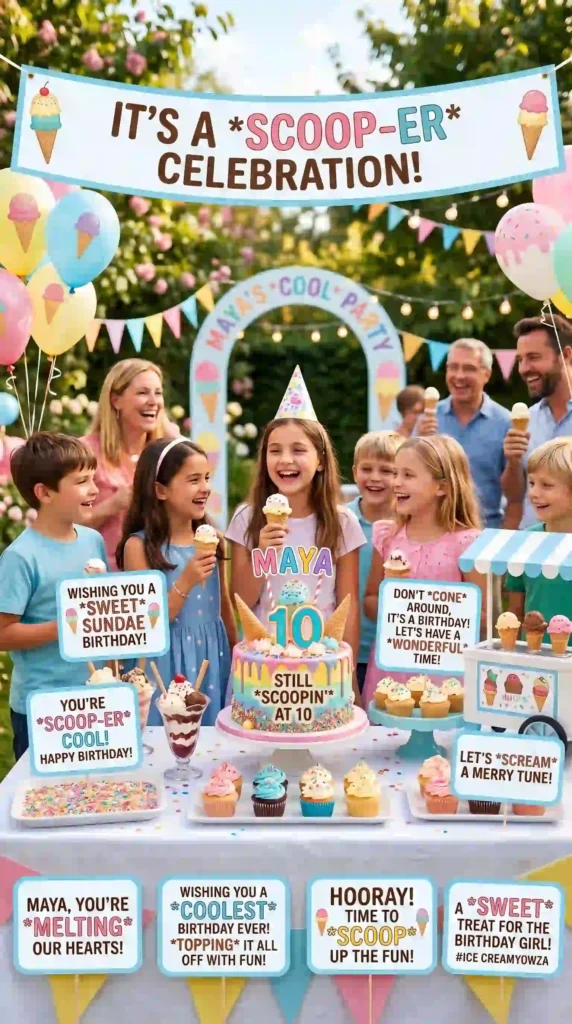 Celebrate with Ice Cream Birthday Puns
